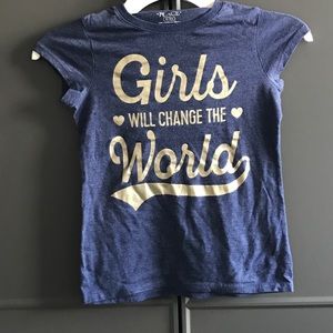 "Girls will change the World" Short sleeve shirt!